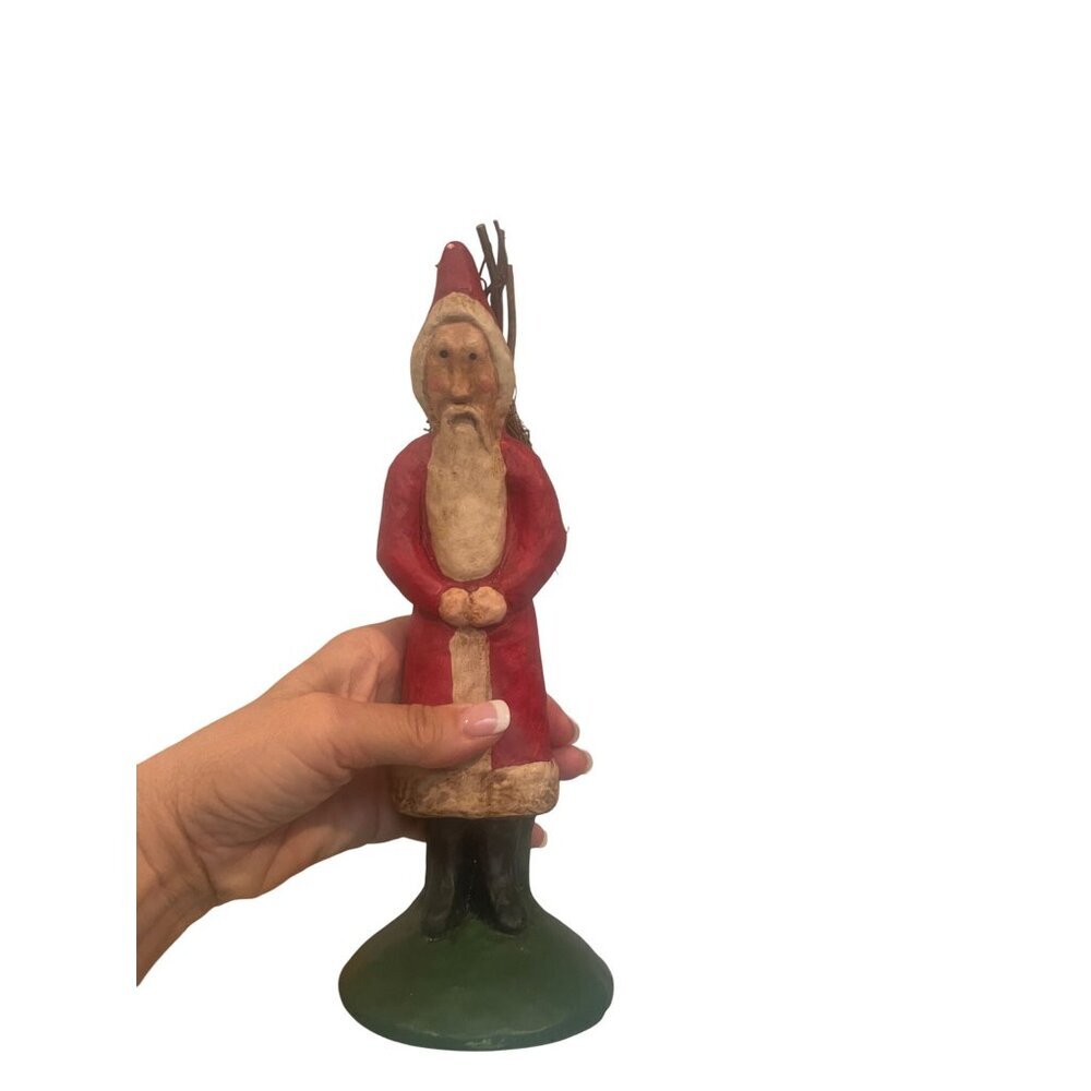 Vintage Primitive Santa Claus Multicolor Folk Art Collection Decor Holiday - Picture 11 of 16